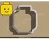 Lego Man Head Cookie Cutter. Toy Cookie Cutter