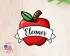 Apple Banner Cookie Cutter. School/Grad Cookie Cutter