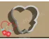 Mitten Heart Plaque Cookie Cutter. Christmas Cookie Cutter