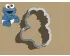 Baby Cookie Monster Cookie Cutter. Cartoon Cookie Cutter. Sesame Street Cookie Cutter