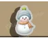 Snowman with Hat  Style 2 Cookie Cutter. Christmas Cookie Cutter