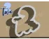 Lettered Number Two Cookie Cutter. Number Cookie Cutter