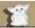 Standing Baby Yoda Cookie Cutter. Star War Cookie Cutter