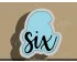 Lettered Number Six Cookie Cutter. Number Cookie Cutter