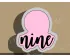 Lettered Number Nine Cookie Cutter. Number Cookie Cutter