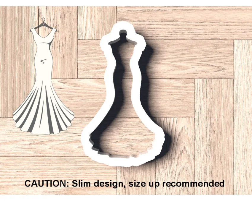 Wedding Dress On Hanger Style 1 Cookie Cutter. Wedding Cookie Cutter