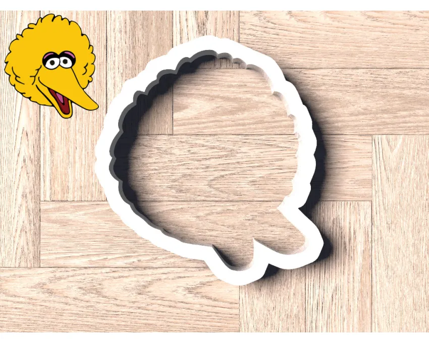 BIg Bird Cookie Cutter. BIg Bird Head Cookie Cutter. Sesame Street Cookie Cutter