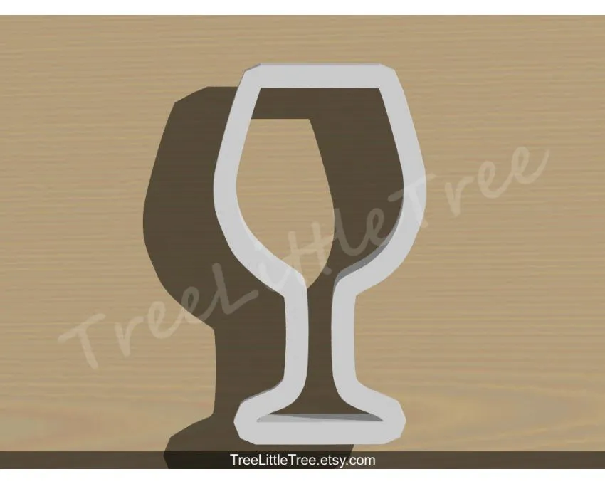 Wine glass Cookie Cutter. Unique Cookie Cutter