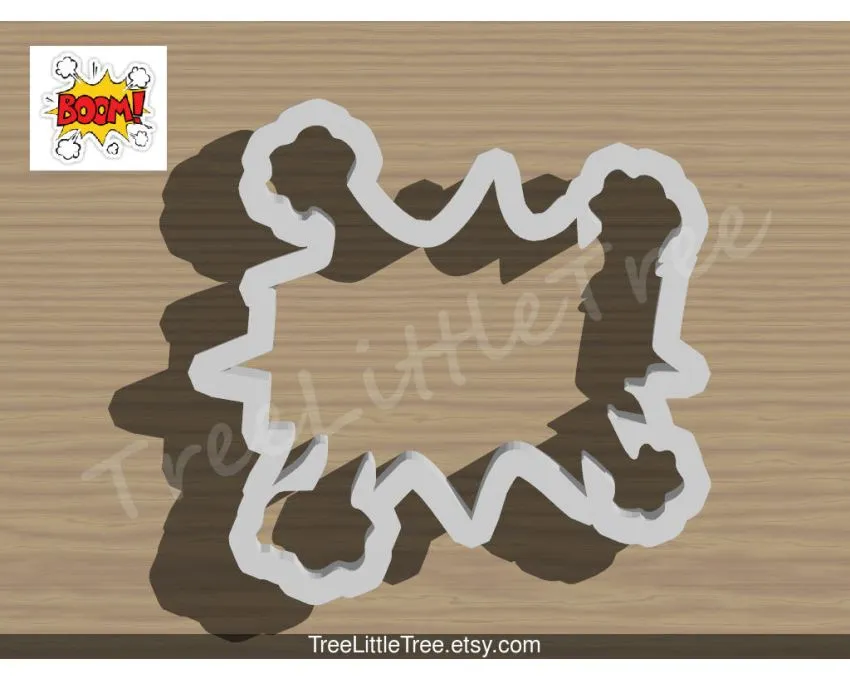 BOOM Outline Cookie Cutter. Unique Cookie Cutter