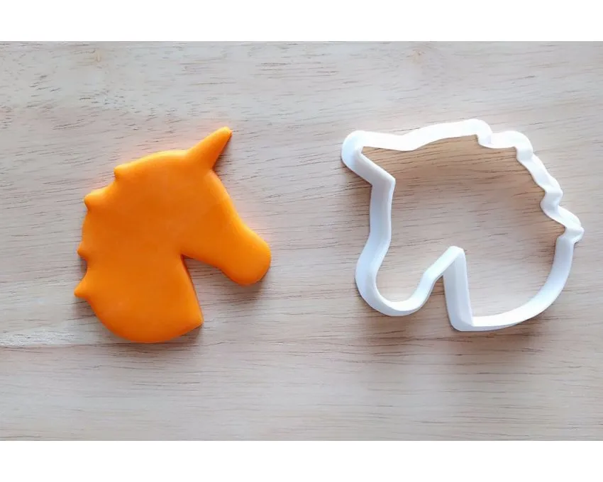 Unicorn emoji Cookie Cutter. Unicorn Cookie Cutter