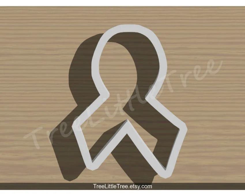 Breast Cancer Awareness Ribbon Cookie Cutter. Unique Cookie Cutter