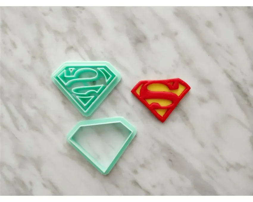 Superman Logo Fondant Cutter Cookie Cutter. Cartoon Cookie Cutter