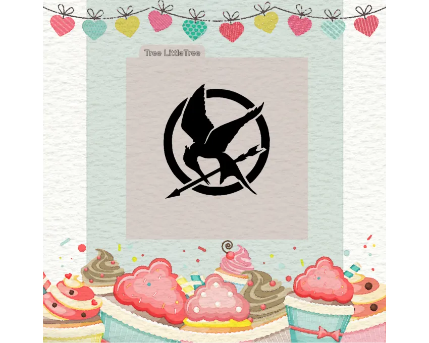 Hunger Games Logo Stencil. Mockingjay Stencil. Hunger Games Stencil. Cookie Stencil. Hunger Games Fans Gifts