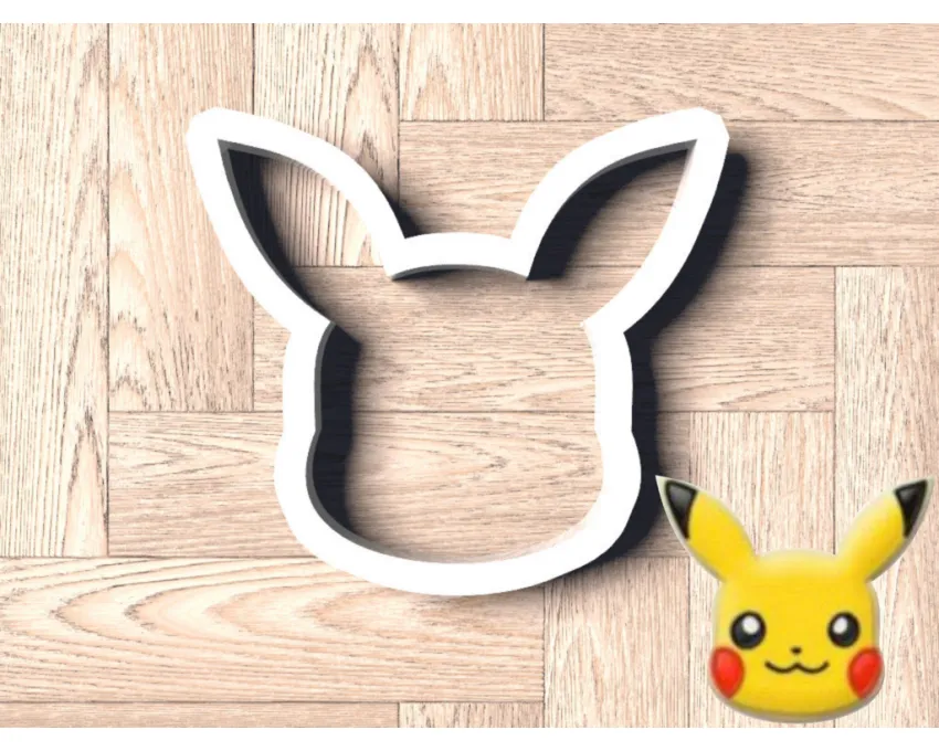Pikachu Head Cookie Cutter. Pokemon Cookie Cutter