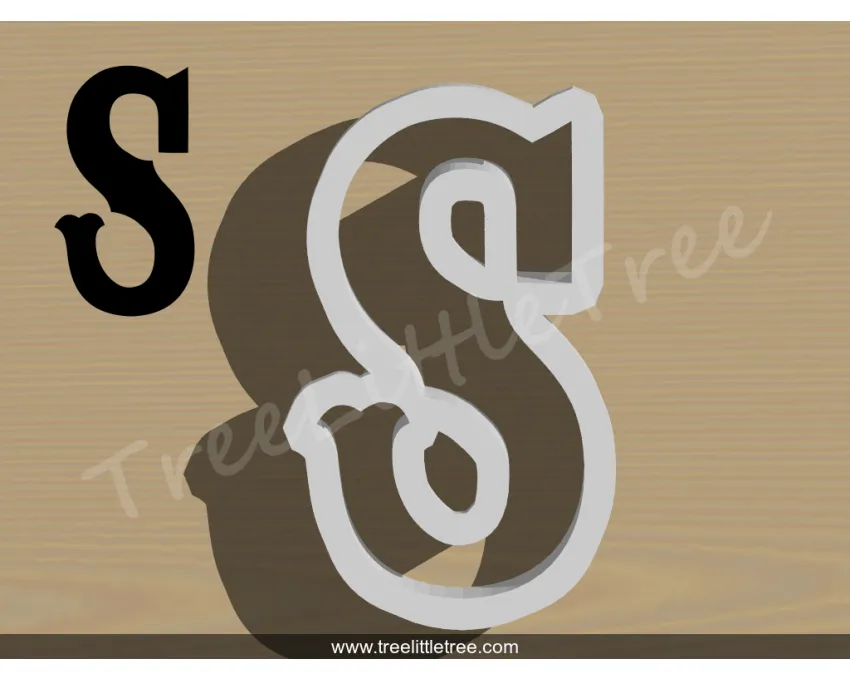 Carnival Letter S Cookie Cutter. Alphabet Cookie Cutter