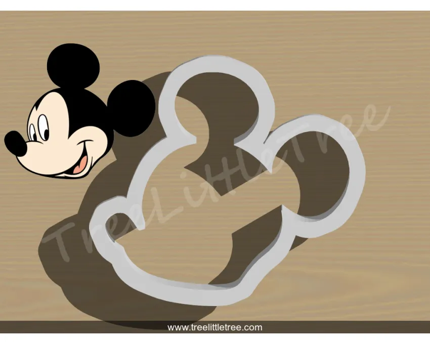 Mickey Side Face Cookie Cutter. Cartoon Cookie Cutter