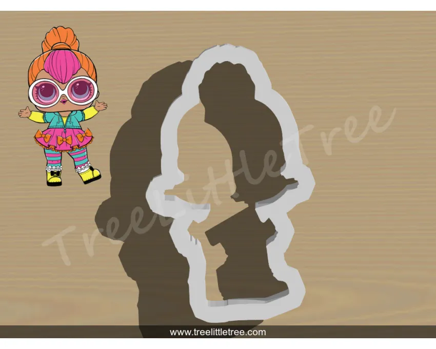 Neon Qt Doll Full Body Cookie Cutter. LOL Dolls Cookie Cutter. Unicorn Cookie Cutter