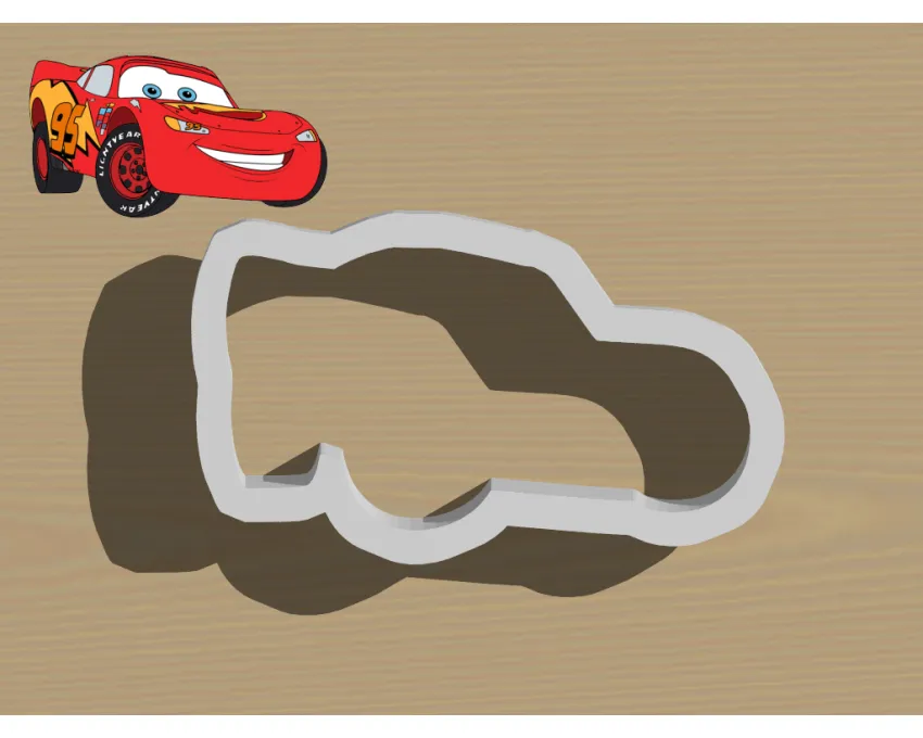 Lightning McQueen Cookie Cutter. Disney Cookie Cutter. Cartoon Cookie Cutter