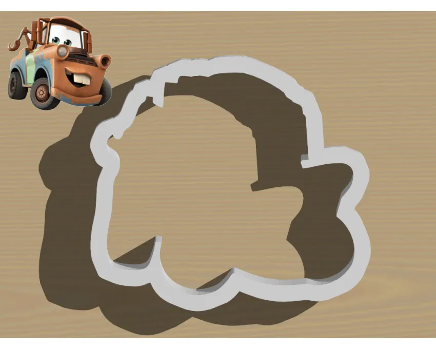 Mater Cookie Cutter. Disney Cookie Cutter. Lightning McQueen Cookie Cutter