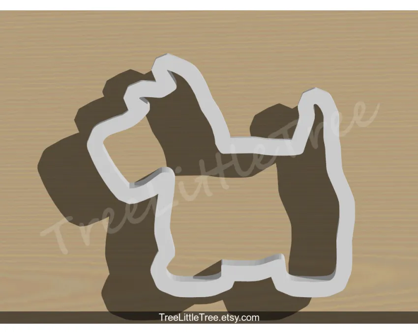 Highland Terrier Dog Cookie Cutter. Pet Cookie Cutter