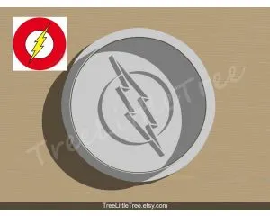 Flash Lightening Bolt Cookie Cutter and Stamp Set