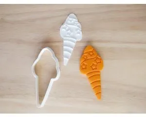 Unicorn Ice Cream Cookie Cutter and Stamp Set