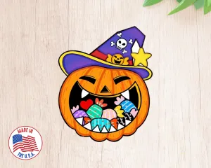 Laughing Pumpkin With Witch Hat Cookie Cutter