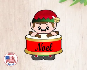 Elf With Drum Plaque Cookie Cutter