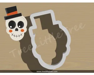Skull with Bow Cookie Cutter. 