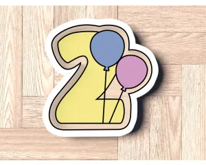 Balloon Number 2 Cookie Cutter