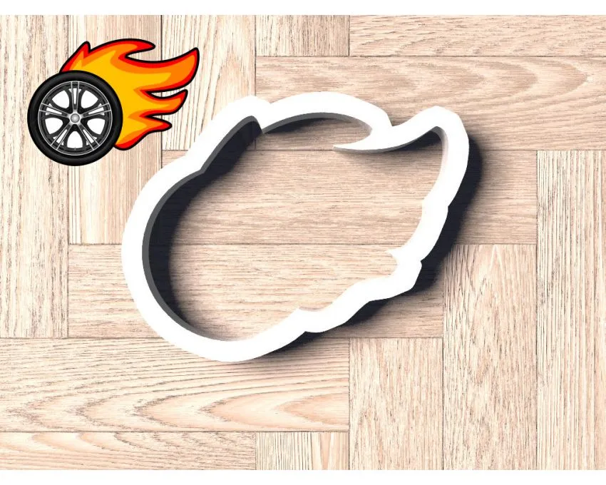 Hot Wheels Cookie Cutter 3D Printed for Custom Cookies and Baking