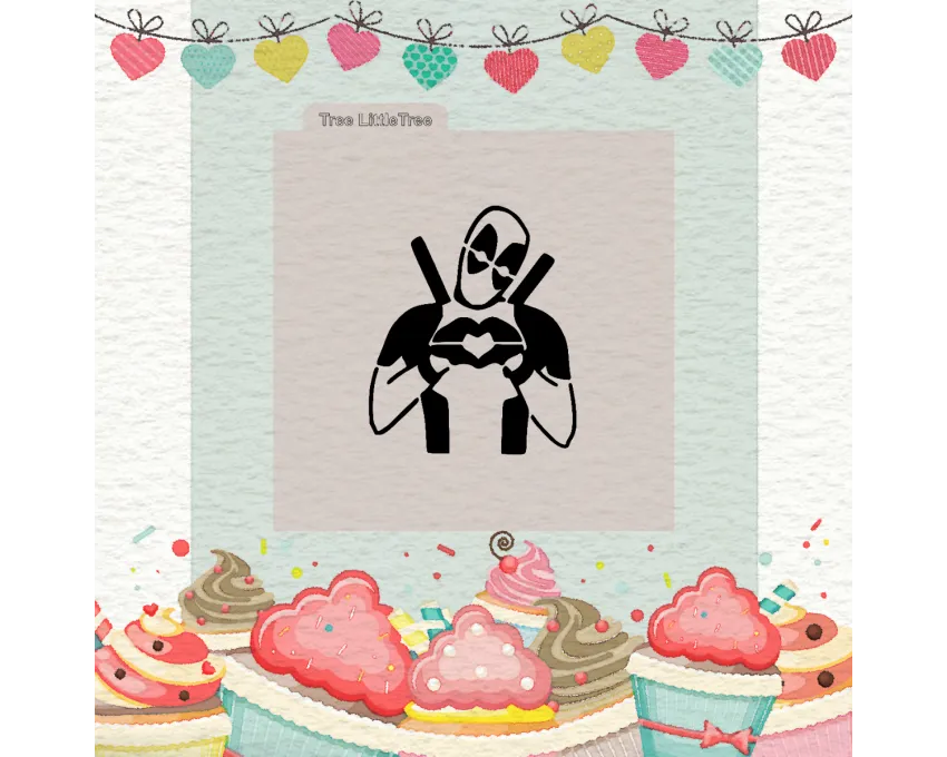 Shop Deadpool Heart You Stencil &amp; Cookie Stencil | Perfect Gifts for ...
