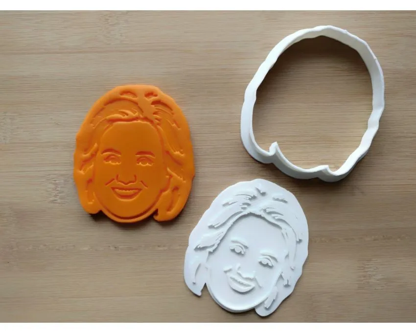 Hillary Clinton Cookie Cutter and Stamp Set Bake Delicious Cookies in