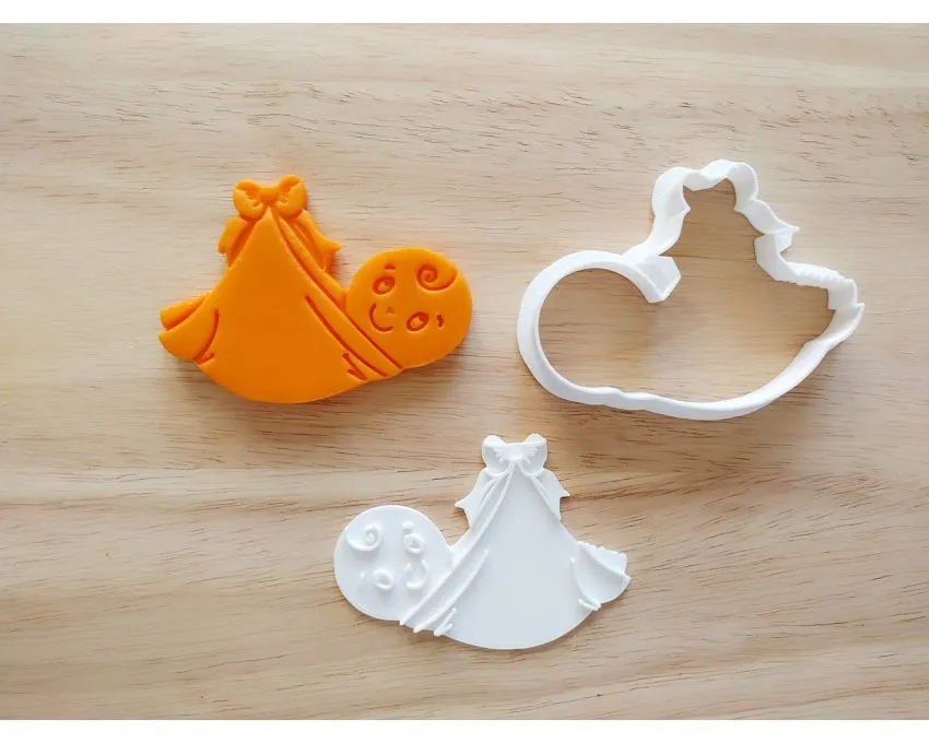 Adorable Baby Boy Cookie Cutter and Stamp Set for Perfectly Themed Baby