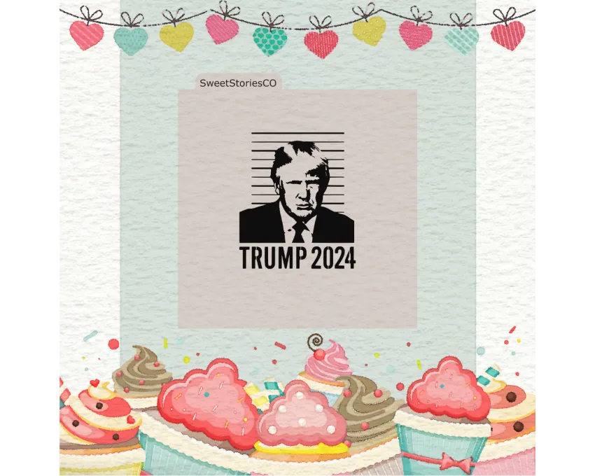 Trump Mugshot Stencil | Trump Portrait & Campaign Rally Cookie Stencil ...