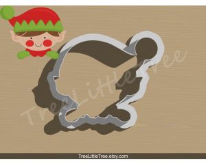 Peeking Elf Cookie Cutter