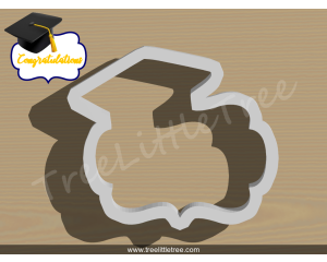Graduation Cap Plaque Cookie Cutter