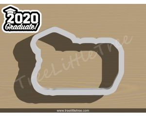 Graduation Cap Plaque Cookie Cutter