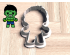 Hulk Baby Cookie Cutter. Super Hero Cookie Cutter