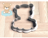 Bear On Cloud Cookie Cutter. Animal Cookie Cutter