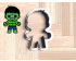 Hulk Baby Cookie Cutter. Super Hero Cookie Cutter