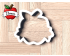 Apple Banner Cookie Cutter. School/Grad Cookie Cutter