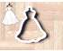 Wedding Dress On Hanger Style 2 Cookie Cutter. Wedding Cookie Cutter