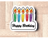 Birthday Candle Plaque Cookie Cutter. Birthday Cookie Cutter