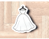 Wedding Dress On Hanger Style 2 Cookie Cutter. Wedding Cookie Cutter