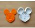 Mickey Mouse Cookie Cutter and Stamp Set. Cartoon Cookie Cutter