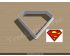 Superman Logo Cookie Cutter. Super Hero Cookie Cutter