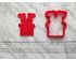 Santa In Chimney Cookie Cutter and Stamp Set. Christmas Cookie Cutter
