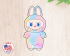 Labubu Cookie Cutter. POP Mart Cookie Cutter. Toy Cookie Cutter