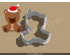 Christmas Bear Cookie Cutter. Christmas Cookie Cutter.  Animal Cookie Cutter